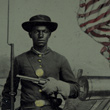 Unidentified African American Soldier at Benton Barracks 