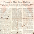 &ldquo;Protest to Maj. Gen. Halleck&rdquo;
