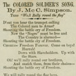 "The Colored Soldier&rsquo;s Song"